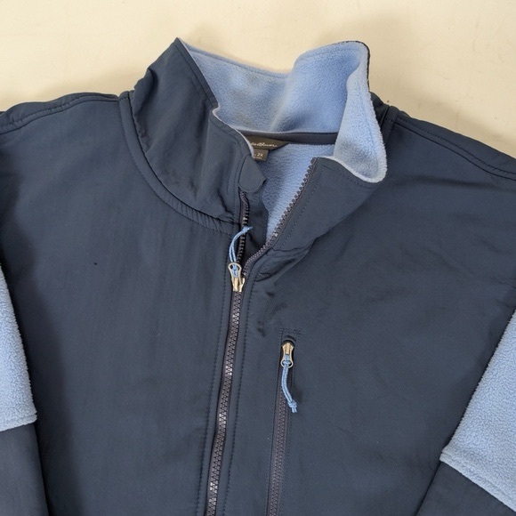 NWT Eddie Bauer Jacket Fleece Colour Block Sweater Zipup Long Sleeve Warm - Picture 2 of 8
